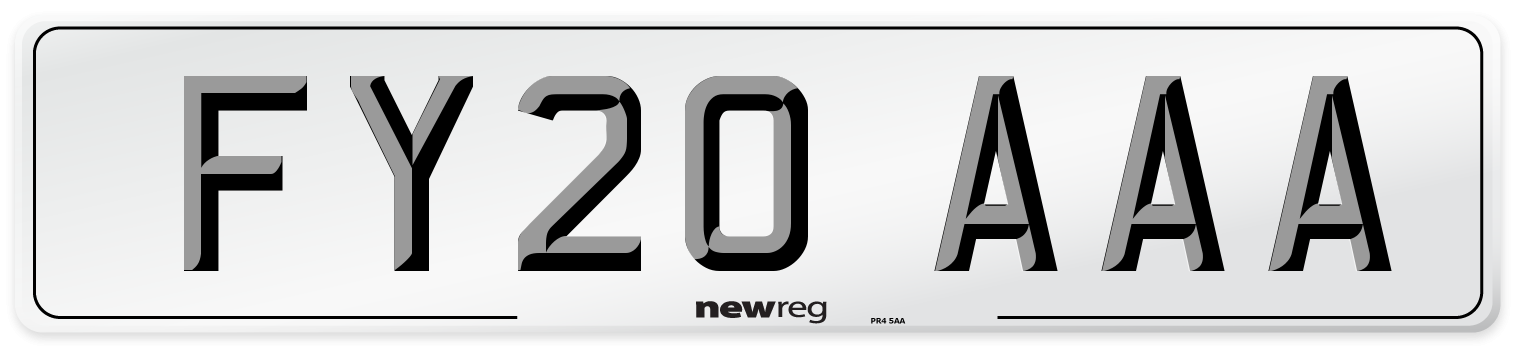 FY20 AAA Number Plate from New Reg